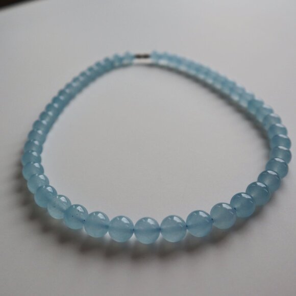 Handmade Natural Aquamarine Crystal Necklace - Picture 2 of 5
